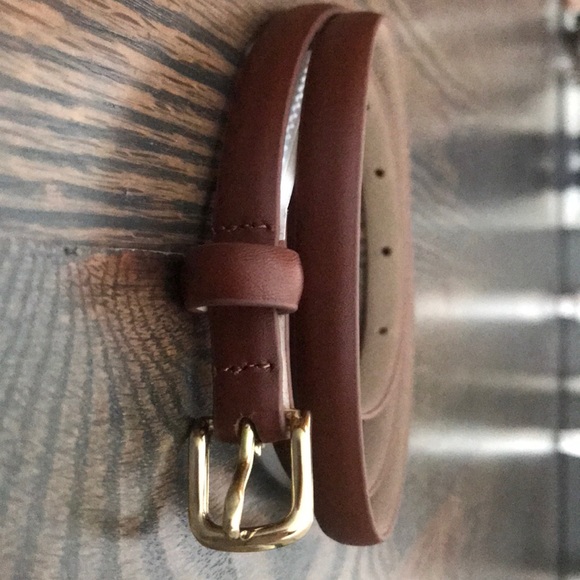 Ann Taylor thin brown belt with dustbag and tags - Picture 3 of 4